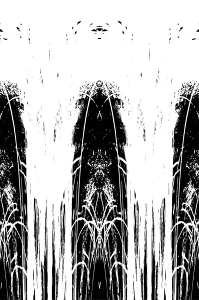 Grunge dikey olarak simetrik siyah beyaz doku. Tek renkli yıpranmış kaplama deseni. 