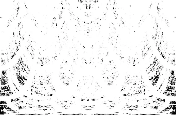 Grunge dikey olarak simetrik siyah beyaz doku. Tek renkli yıpranmış kaplama deseni. 