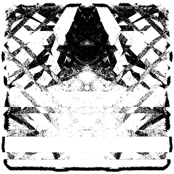 Grunge üst üste biniyor. Soyut siyah-beyaz vektör arkaplanı. Çatlak, leke ve noktalarda kirli desenli tek renkli klasik yüzey. Karanlık korku tarzında eski bir duvar.
