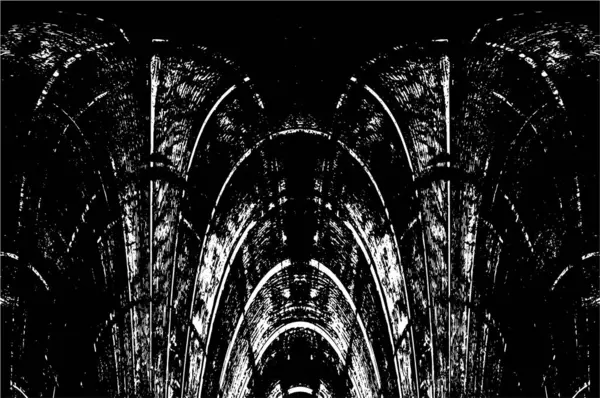 Grunge dikey olarak simetrik siyah beyaz doku. Tek renkli yıpranmış kaplama deseni. 