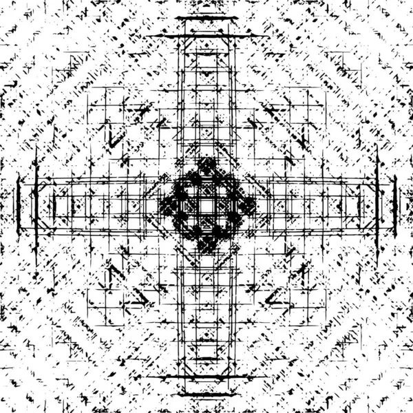 Siyah ve beyaz grunge arka plan, vektör çizim 