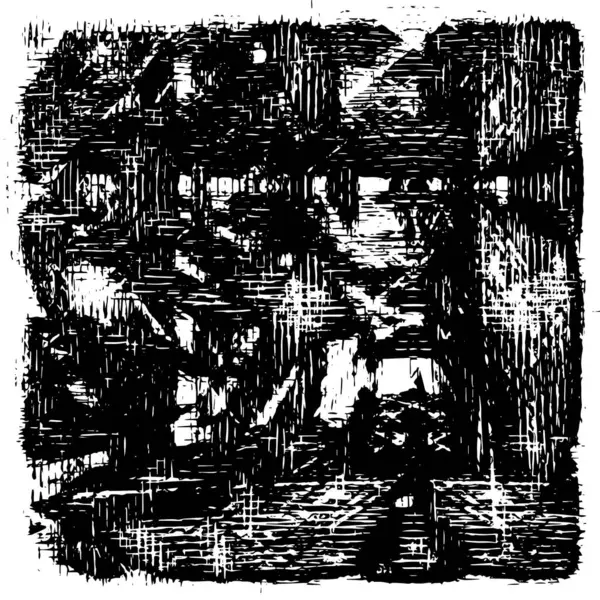 Siyah ve beyaz grunge arka plan, vektör çizim 