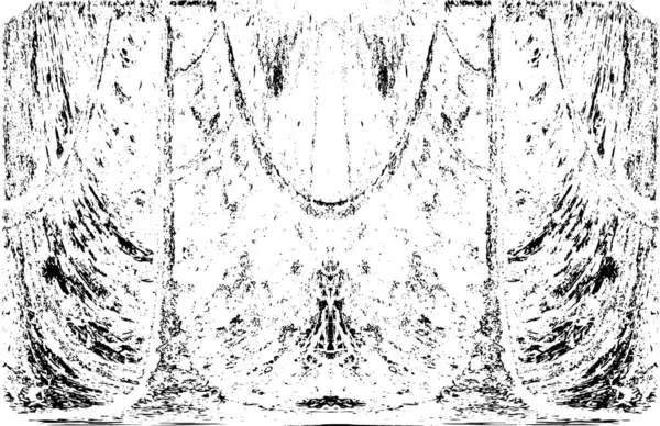 Grunge dikey olarak simetrik siyah beyaz doku. Tek renkli yıpranmış kaplama deseni. 