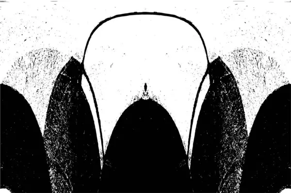 Grunge dikey olarak simetrik siyah beyaz doku. Tek renkli yıpranmış kaplama deseni. 