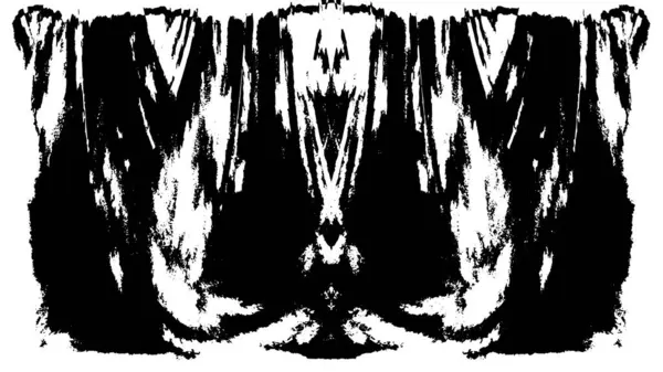 Grunge dikey olarak simetrik siyah beyaz doku. Tek renkli yıpranmış kaplama deseni. 