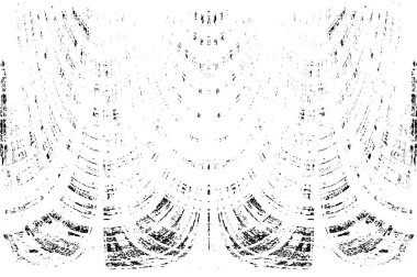 Grunge dikey olarak simetrik siyah beyaz doku. Tek renkli yıpranmış kaplama deseni. 