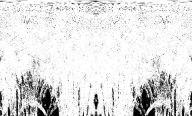 Grunge dikey olarak simetrik siyah beyaz doku. Tek renkli yıpranmış kaplama deseni. 
