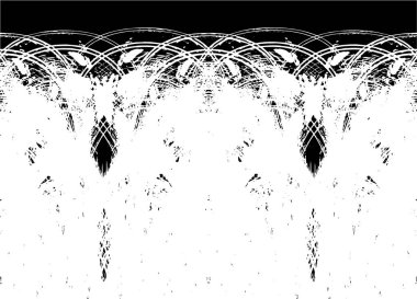 Grunge dikey olarak simetrik siyah beyaz doku. Tek renkli yıpranmış kaplama deseni. 