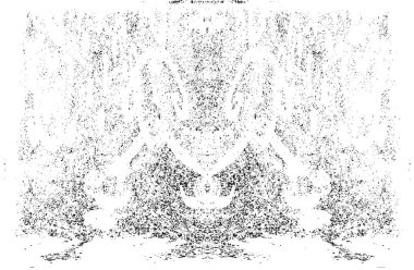 Grunge dikey olarak simetrik siyah beyaz doku. Tek renkli yıpranmış kaplama deseni. 