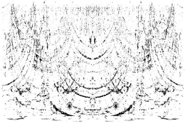 Grunge dikey olarak simetrik siyah beyaz doku. Tek renkli yıpranmış kaplama deseni. 