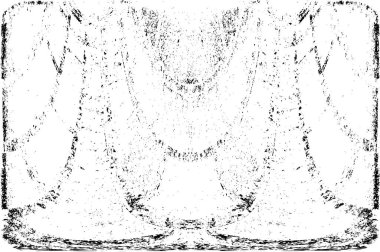 Grunge dikey olarak simetrik siyah beyaz doku. Tek renkli yıpranmış kaplama deseni. 