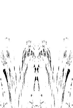 Grunge dikey olarak simetrik siyah beyaz doku. Tek renkli yıpranmış kaplama deseni. 