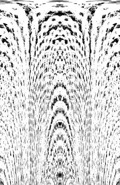 Grunge dikey olarak simetrik siyah beyaz doku. Tek renkli yıpranmış kaplama deseni. 