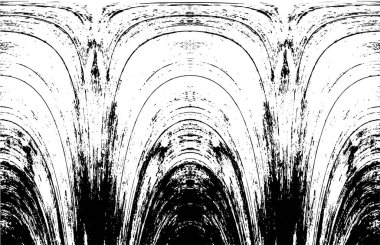 Grunge dikey olarak simetrik siyah beyaz doku. Tek renkli yıpranmış kaplama deseni. 