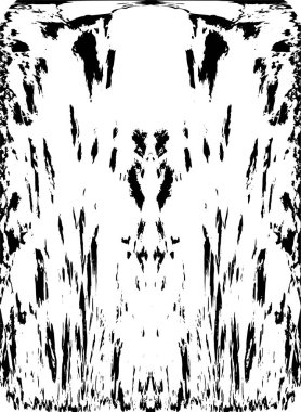 Grunge dikey olarak simetrik siyah beyaz doku. Tek renkli yıpranmış kaplama deseni. 