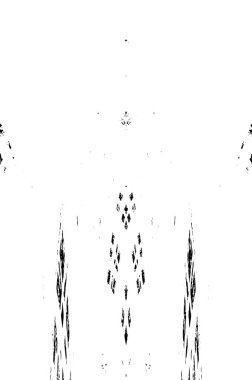 Grunge dikey olarak simetrik siyah beyaz doku. Tek renkli yıpranmış kaplama deseni. 