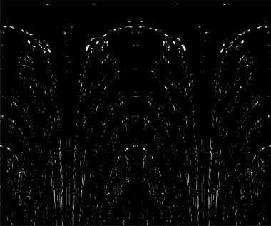 Grunge dikey olarak simetrik siyah beyaz doku. Tek renkli yıpranmış kaplama deseni. 