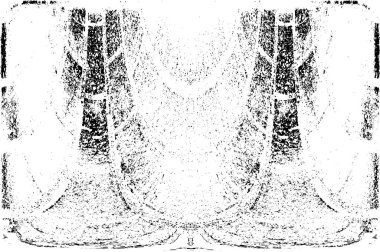 Grunge dikey olarak simetrik siyah beyaz doku. Tek renkli yıpranmış kaplama deseni. 