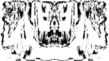 Grunge dikey olarak simetrik siyah beyaz doku. Tek renkli yıpranmış kaplama deseni. 