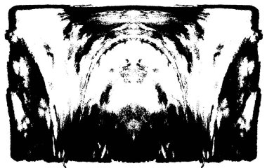 Grunge dikey olarak simetrik siyah beyaz doku. Tek renkli yıpranmış kaplama deseni. 