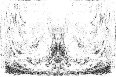 Grunge dikey olarak simetrik siyah beyaz doku. Tek renkli yıpranmış kaplama deseni. 