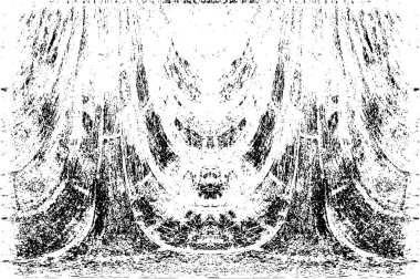 Grunge dikey olarak simetrik siyah beyaz doku. Tek renkli yıpranmış kaplama deseni. 