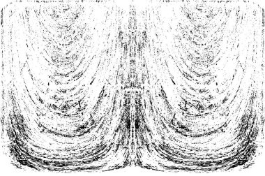 Grunge dikey olarak simetrik siyah beyaz doku. Tek renkli yıpranmış kaplama deseni. 