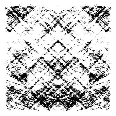 Grunge Siyah ve Beyaz Şehir Vektör Doku Şablonu. Çatlakların, lekelerin, çiplerin, çizgilerin koyu arkaplanı.