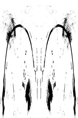 Grunge Siyah ve Beyaz Şehir Vektör Doku Şablonu. Çatlakların, lekelerin, çiplerin, çizgilerin koyu arkaplanı.