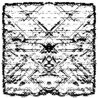 Grunge Siyah ve Beyaz Şehir Vektör Doku Şablonu. Çatlakların, lekelerin, çiplerin, çizgilerin koyu arkaplanı.