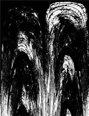 Grunge Siyah ve Beyaz Şehir Vektör Doku Şablonu. Çatlakların, lekelerin, çiplerin, çizgilerin koyu arkaplanı.