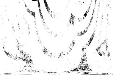 Grunge Siyah ve Beyaz Şehir Vektör Doku Şablonu. Çatlakların, lekelerin, çiplerin, çizgilerin koyu arkaplanı.