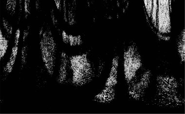 Grunge Siyah ve Beyaz Şehir Vektör Doku Şablonu. Çatlakların, lekelerin, çiplerin, çizgilerin koyu arkaplanı.