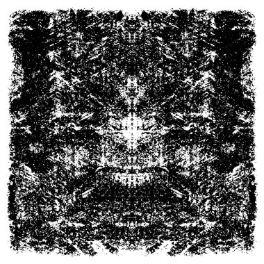 Grunge Siyah ve Beyaz Şehir Vektör Doku Şablonu. Çatlakların, lekelerin, çiplerin, çizgilerin koyu arkaplanı.