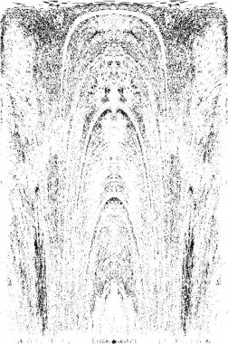 Grunge dikey olarak simetrik siyah beyaz doku. Tek renkli yıpranmış kaplama deseni. 