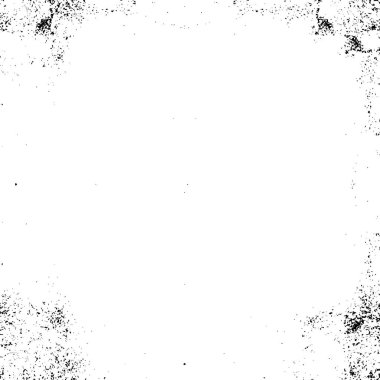 Grunge Siyah ve Beyaz Şehir Vektör Doku Şablonu. Çatlakların, lekelerin, çiplerin, çizgilerin koyu arkaplanı.