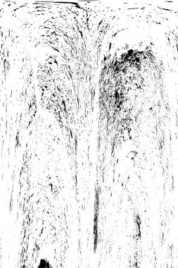 Grunge Siyah ve Beyaz Şehir Vektör Doku Şablonu. Çatlakların, lekelerin, çiplerin, çizgilerin koyu arkaplanı.