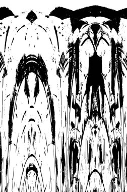 Grunge Siyah ve Beyaz Şehir Vektör Doku Şablonu. Çatlakların, lekelerin, çiplerin, çizgilerin koyu arkaplanı.