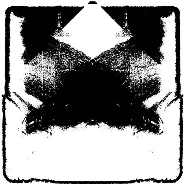 Grunge Siyah ve Beyaz Şehir Vektör Doku Şablonu. Çatlakların, lekelerin, çiplerin, çizgilerin koyu arkaplanı.