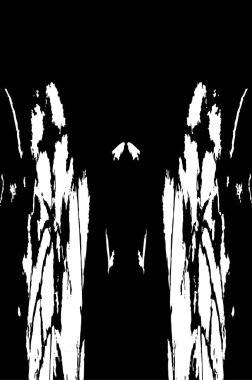 Grunge Siyah ve Beyaz Şehir Vektör Doku Şablonu. Çatlakların, lekelerin, çiplerin, çizgilerin koyu arkaplanı.