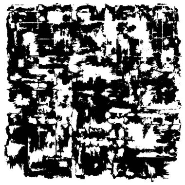 Grunge Siyah ve Beyaz Şehir Vektör Doku Şablonu. Çatlakların, lekelerin, çiplerin, çizgilerin koyu arkaplanı.