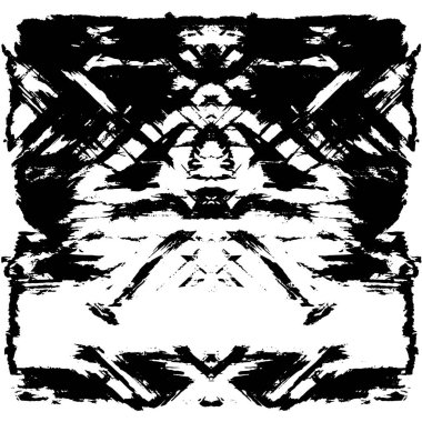 Grunge Siyah ve Beyaz Şehir Vektör Doku Şablonu. Çatlakların, lekelerin, çiplerin, çizgilerin koyu arkaplanı.