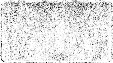 Grunge Siyah ve Beyaz Şehir Vektör Doku Şablonu. Çatlakların, lekelerin, çiplerin, çizgilerin koyu arkaplanı.