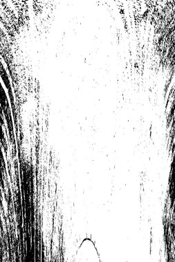 Grunge Siyah ve Beyaz Şehir Vektör Doku Şablonu. Çatlakların, lekelerin, çiplerin, çizgilerin koyu arkaplanı.