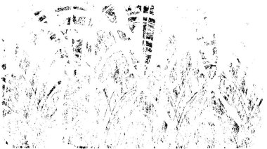 Grunge Siyah ve Beyaz Şehir Vektör Doku Şablonu. Çatlakların, lekelerin, çiplerin, çizgilerin koyu arkaplanı.