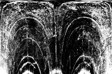 Grunge Siyah ve Beyaz Şehir Vektör Doku Şablonu. Çatlakların, lekelerin, çiplerin, çizgilerin koyu arkaplanı.