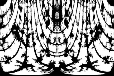 Grunge Siyah ve Beyaz Şehir Vektör Doku Şablonu. Çatlakların, lekelerin, çiplerin, çizgilerin koyu arkaplanı.