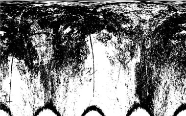 Grunge Siyah ve Beyaz Şehir Vektör Doku Şablonu. Çatlakların, lekelerin, çiplerin, çizgilerin koyu arkaplanı.