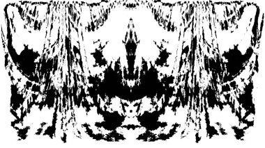 Grunge dikey olarak simetrik siyah beyaz doku. Tek renkli yıpranmış kaplama deseni. 