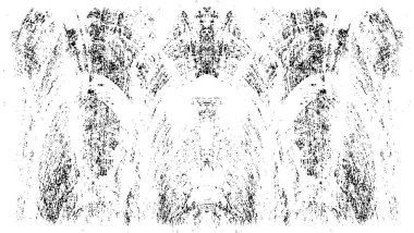 Grunge Siyah ve Beyaz Şehir Vektör Doku Şablonu. Çatlakların, lekelerin, çiplerin, çizgilerin koyu arkaplanı.